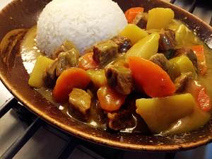 Weight loss recipe Curried Beef and Rice