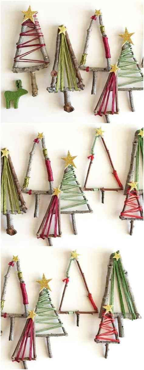 Holiday decorations & crafts; driftwood Christmas trees; xmas crafts for kids; christmas ornaments for kids to make; Simple Christmas craft; Homemade popsicle snowflake ornaments.
