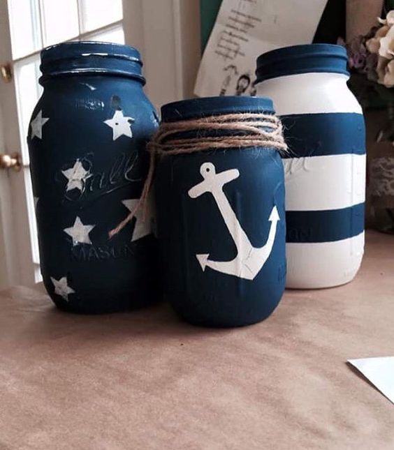 Glasses Mason jars; mason jar crafts for kids; home decoration; rustic mason jar; painted mason jar; Mason jars for wedding.