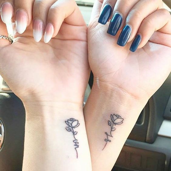 unique best friend tattoos for 2
